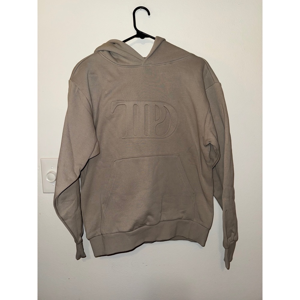 Taylor Swift TTPD Embossed Beige Hoodie Brand New